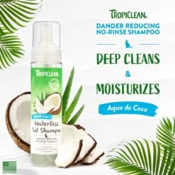 TropiClean Waterless Dander Reducing Cat Shampoo -Pawfect Care 101325 PT2. AC SS1800 V1684415671