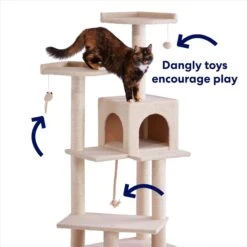 Frisco 57-in Faux Fur Cat Tree & Condo -Pawfect Care 101805 PT3. AC SS1800 V1667229733
