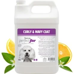TropiClean PerfectFur Detangling For Curly & Wavy Coats 5:1 Concentrated Groomer Gallon Dog & Cat Shampoo, 1-gal Bottle