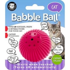 Pet Qwerks Babble Ball Kitten Toy With Catnip -Pawfect Care 102237 PT5. AC SS1800 V1589901135