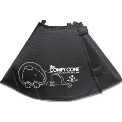 All Four Paws Comfy Cone E-Collar For Dogs & Cats, Black