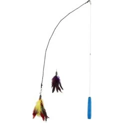 Pet Fit For Life 2 Feather Wand Cat Toy, Red & Purple -Pawfect Care 109320 PT3. AC SS1800 V1589320684