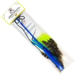 Pet Fit For Life 2 Feather Retractable Wand Cat Toy, Blue & Green -Pawfect Care 109322 PT3. AC SS1800 V1494537040