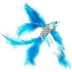 Pet Fit For Life 2 Fish Feather Wand Cat Toy -Pawfect Care 109324 PT4. AC SS1800 V1589320585