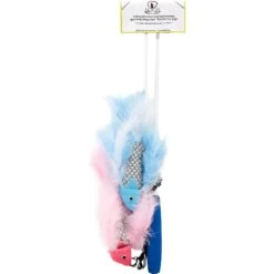 Pet Fit For Life 2 Fish Feather Wand Cat Toy -Pawfect Care 109324 PT8. AC SS1800 V1589320688