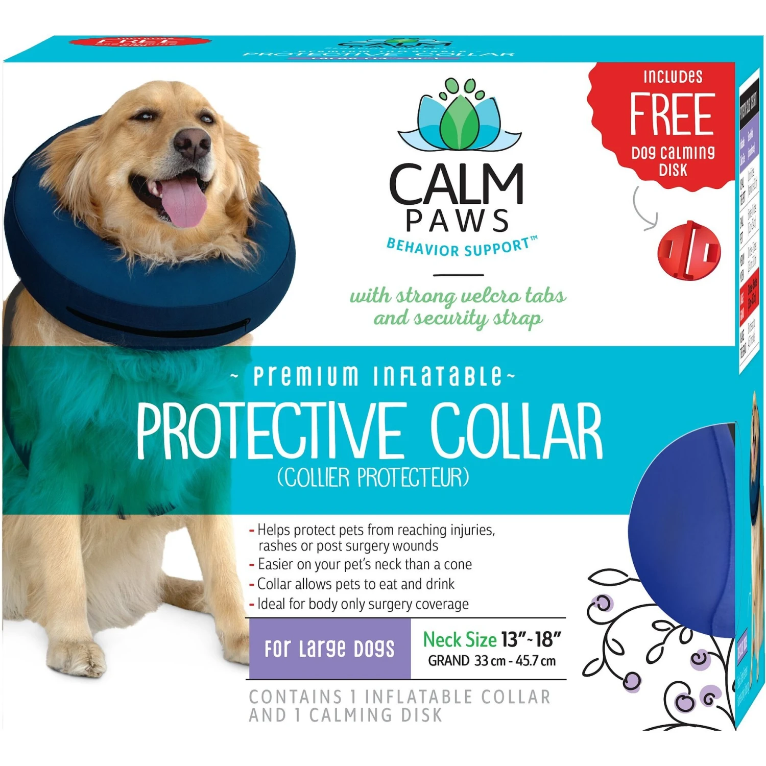 Calm Paws Inflatable Protective Dog & Cat Collar 3 Calm Paws Inflatable Protective Dog & Cat Collar