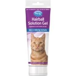 PetAg Hairball Solution Chicken Flavored Gel Hairball Control Supplement For Cats