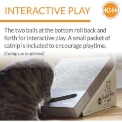 K&H Pet Products Scratch, Ramp & Track Cat Scratcher Toy With Catnip -Pawfect Care 121319 PT2. AC SS1800 V1627349851