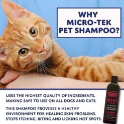 EQyss Grooming Products Micro-Tek Dog & Cat Shampoo, 16-oz Bottle -Pawfect Care 121792 PT3. AC SS1800 V1624078995