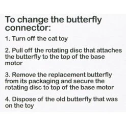 Pet Zone Fly By Replacement Butterfly Cat Toy -Pawfect Care 122852 PT4. AC SS1800 V1545248538