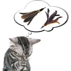 Pet Fit For Life 2 Guinea Feather Wand Cat Toy -Pawfect Care 123811 PT3. AC SS1800 V1589320667