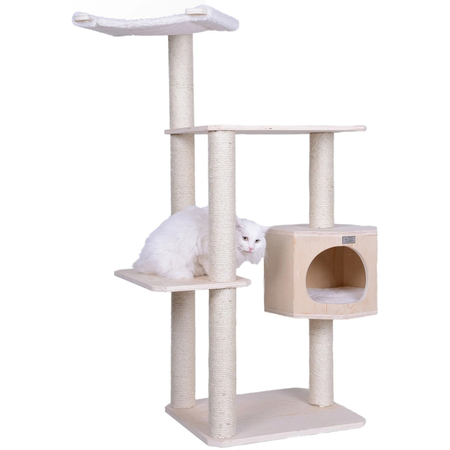 Armarkat 54-in Wooden Cat Tree & Condo 3 Armarkat 54-in Wooden Cat Tree & Condo