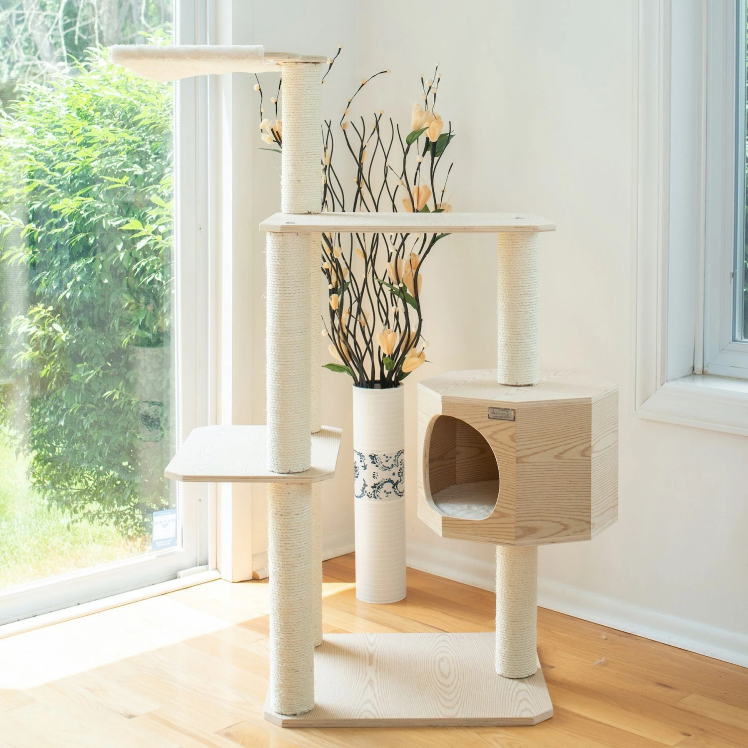Armarkat 54-in Wooden Cat Tree & Condo 4 Armarkat 54-in Wooden Cat Tree & Condo - Image 2