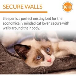 K&H Pet Products Amazin' Kitty Lounge Sleeper Cat Bed -Pawfect Care 131901 PT2. AC SS1800 V1682704512