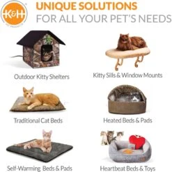 K&H Pet Products Amazin' Kitty Lounge Sleeper Cat Bed -Pawfect Care 131901 PT8. AC SS1800 V1682706018