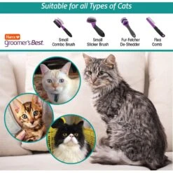 Hartz Groomer's Best Fur Fetcher DeShedding Cat Brush -Pawfect Care 132681 PT4. AC SS1800 V1657655413