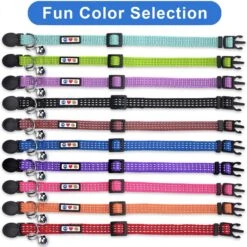 Pawtitas Nylon Reflective Breakaway Cat Collar With Bell -Pawfect Care 134716 PT6. AC SS1800 V1681234396