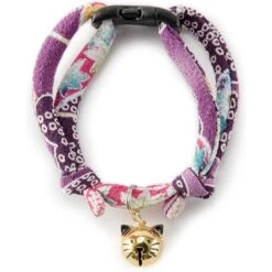 Necoichi Chirimen Fireworks Breakaway Cat Collar With Bell