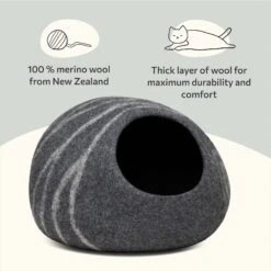 Meowfia Premium Felt Cat Cave Bed -Pawfect Care 137344 PT3. AC SS1800 V1680895415