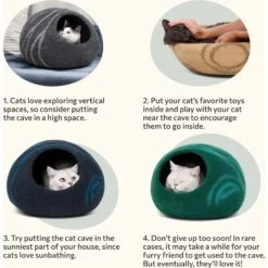 Meowfia Premium Felt Cat Cave Bed -Pawfect Care 137344 PT8. AC SS1800 V1680881162
