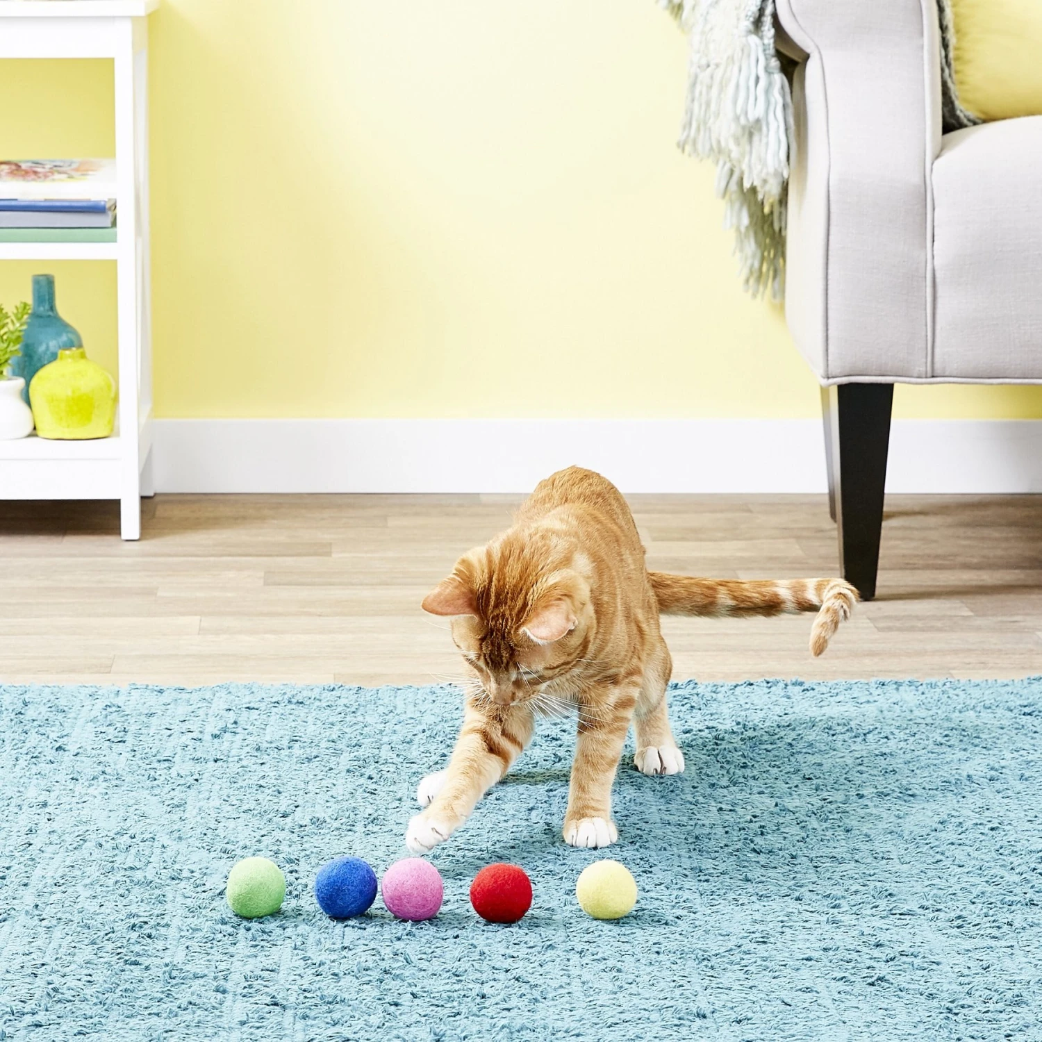 Earthtone Solutions Felted Wool Ball Cat Toys 4 Earthtone Solutions Felted Wool Ball Cat Toys - Image 2