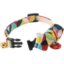 Necoichi Chirimen Daruma Charm Breakaway Cat Collar With Bell -Pawfect Care 138927 PT2. AC SS1800 V1510694310