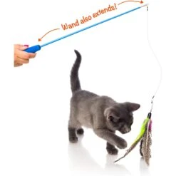 Hartz Just For Cats Kitty Caster Cat Wand Toy With Catnip, Color Varies -Pawfect Care 139105 PT3. AC SS1800 V1589230932