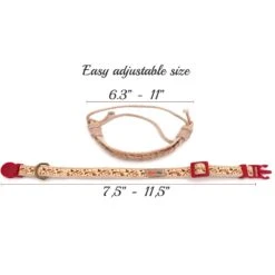 Pettsie Cotton Breakaway Cat Collar With Friendship Bracelet -Pawfect Care 139122 PT2. AC SS1800 V1507065002