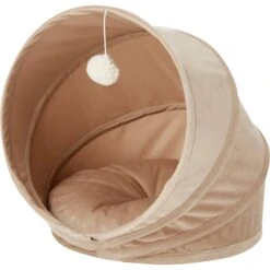 Frisco Foldable Canopy Cat Bed, Sandy Beige -Pawfect Care 140164 PT2. AC SS1800 V1565384035