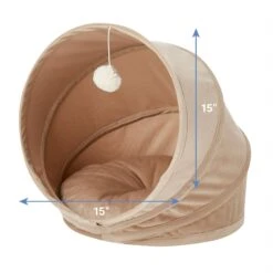 Frisco Foldable Canopy Cat Bed, Sandy Beige -Pawfect Care 140164 PT3. AC SS1800 V1578441128