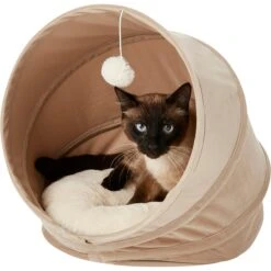 Frisco Foldable Canopy Cat Bed, Sandy Beige -Pawfect Care 140164 PT4. AC SS1800 V1565383626