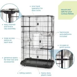Prevue Pet Products Premium Cat Cage Playpen -Pawfect Care 143766 PT3. AC SS1800 V1678974969