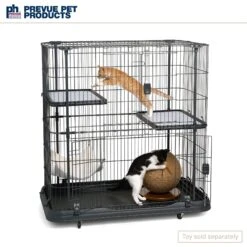 Prevue Pet Products Deluxe Cat Cage Playpen -Pawfect Care 143768 PT7. AC SS1800 V1670259595