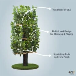On2Pets 60-in Large Round Modern Cat Tree -Pawfect Care 145312 PT2. AC SS1800 V1671029936