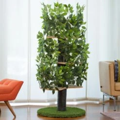 On2Pets 60-in Large Round Modern Cat Tree -Pawfect Care 145312 PT6. AC SS1800 V1671029935