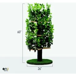 On2Pets 60-in Large Round Modern Cat Tree -Pawfect Care 145312 PT7. AC SS1800 V1671029875