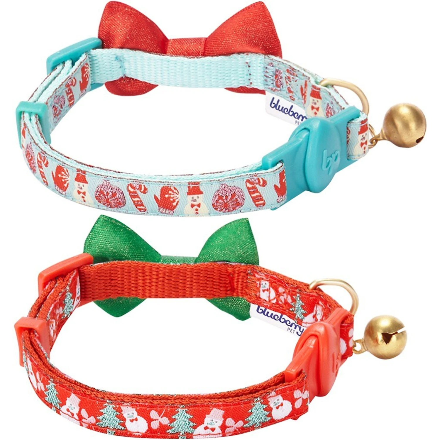 Blueberry Pet The Power Of Lavish Holiday Polyester Breakaway Cat Collar With Bell 4 Blueberry Pet The Power Of Lavish Holiday Polyester Breakaway Cat Collar With Bell - Image 2