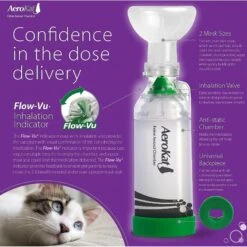 Trudell Medical International AeroKat Cat Asthma Aerosol Chamber -Pawfect Care 149127 PT6. AC SS1800 V1526932316