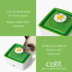 Catit Mini Flower Plastic Cat Fountain -Pawfect Care 151264 PT2. AC SS1800 V1628018520