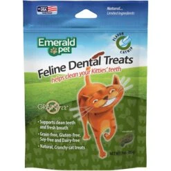 Emerald Pet Feline Dental Catnip Flavor Grain-Free Cat Treats