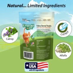 Emerald Pet Feline Dental Catnip Flavor Grain-Free Cat Treats -Pawfect Care 151502 PT5. AC SS1800 V1667519725
