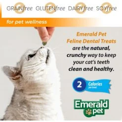 Emerald Pet Feline Dental Catnip Flavor Grain-Free Cat Treats -Pawfect Care 151502 PT6. AC SS1800 V1667519119