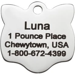 Frisco Stainless Steel Personalized Cat ID Tag, Cat -Pawfect Care 153043 PT2. AC SS1800 V1540560126