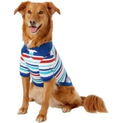 Frisco Striped Dog & Cat Polo Shirt, Red & Blue -Pawfect Care 153590 PT2. AC SS1800 V1624902150