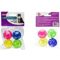 Ethical Pet Spot Slotted Balls Cat Toy, 4-pack -Pawfect Care 154211 PT8. AC SS1800 V1546900036