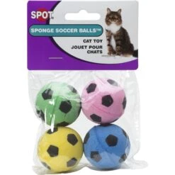 Ethical Pet Sponge Soccer Ball Cat Toy, 4-pack -Pawfect Care 154217 PT7. AC SS1800 V1542403936
