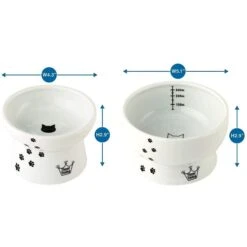 Necoichi Ceramic Elevated Cat Food & Water Bowl Set -Pawfect Care 154902 PT3. AC SS1800 V1542038813