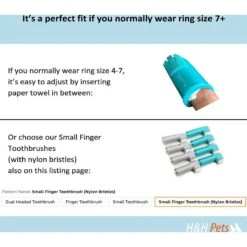 H&H Pets Finger Dog & Cat Toothbrush -Pawfect Care 157146 PT3. AC SS1800 V1617326517