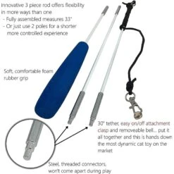 Pet Fit For Life Interactive Wand Teaser, Toys & Storage Bag 8 Piece Bundle Cat Toy -Pawfect Care 159022 PT5. AC SS1800 V1589320891