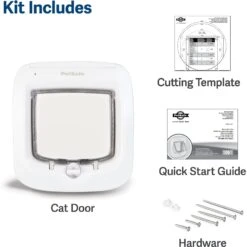 PetSafe 4-Way Locking Microchip Entry Cat Door -Pawfect Care 159086 PT4. AC SS1800 V1626447712